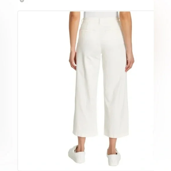 Ella Moss Women’s Wide Leg Crop Pants Cream Size 8 - Picture 11 of 12